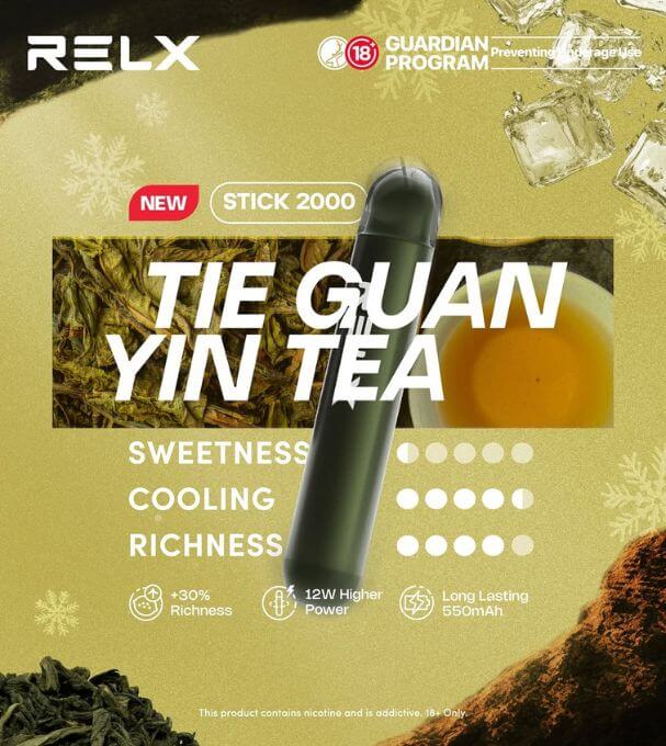 SGVape-RELX-STICK-2K-TIE-GUAN-YIN-TEA-SG-Vape-Hub