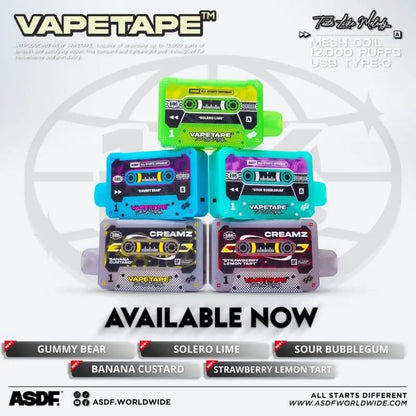 SGVape-VAPETAPE-12K-Gummy-Bear-VAPETAPE-12K-SOLERO-LIME-VAPETAPE-12K-SOURBUBBLEGUM-VAPETAPE-12K-BANANA-CUSTARD-VAPETAPE-12KSTRAWBERRY-LEMON-TART-SG-Vape-Hub